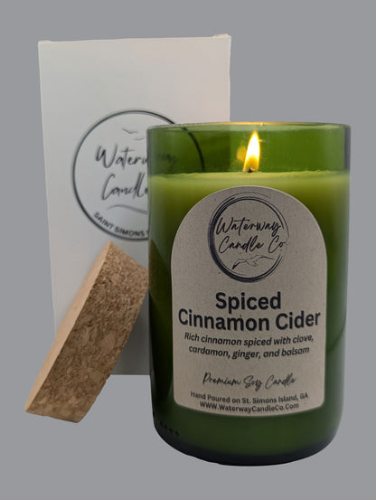 Spice Cinnamon Cider Wine Bottle Candle